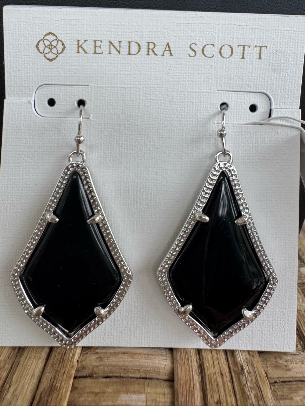 Kendra Scott Alex Black & Silver Earrings
